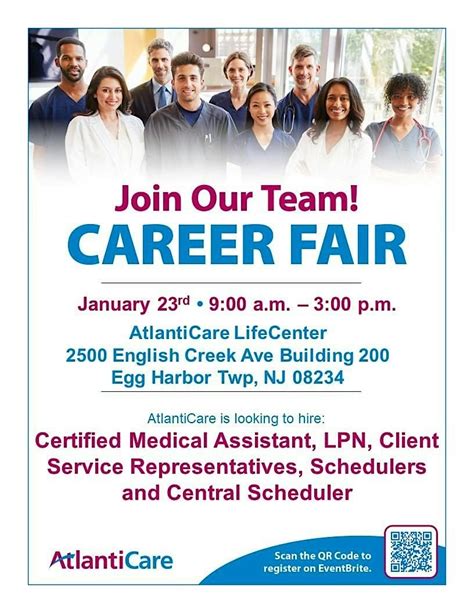 atlanticare job fair|atlanticare career site.